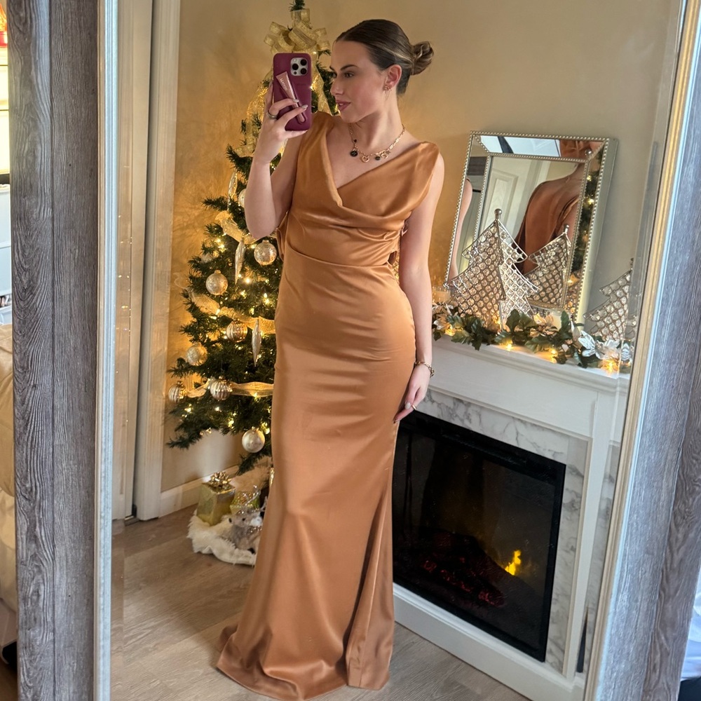 Cowl Neck Wedding Guest Dress
